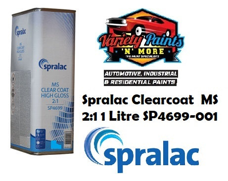 Spralac Clearcoat  MS 2:1 1 Litre SP4699-001