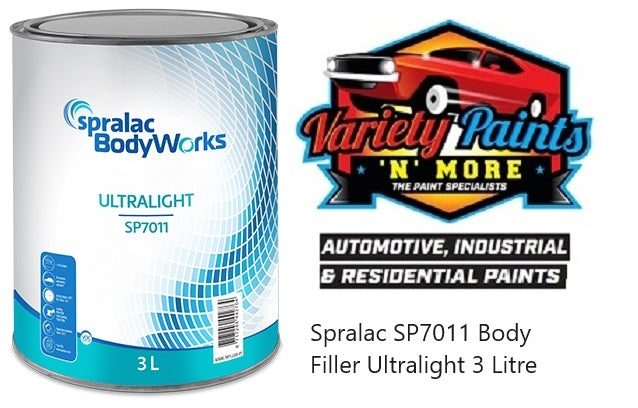 Spralac SP7011 Body Filler Ultralight 3 Litre