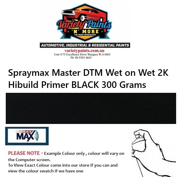 Spraymax Master BLACK DTM Wet on Wet 2K Primer 300 Grams