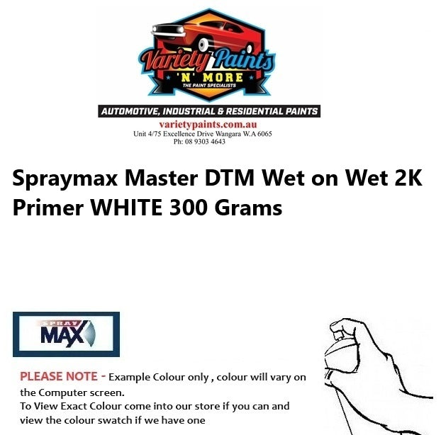 Spraymax Master WHITE DTM Wet on Wet 2K Primer 300 Grams
