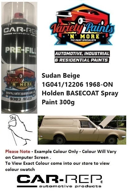 Sudan Beige 1G041/12206 1968-ON Holden BASECOAT Spray Paint 300g 2IS 42A