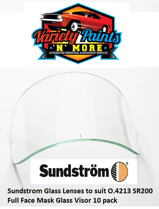 Sundstrom Protective Film Lenses to suit O.4213 SR200 Full Face Mask Glass Visor 10 pack