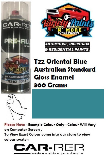 T22 Oriental Blue Australian Standard Gloss Enamel 300 Grams