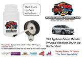 T2X Typhoon Silver Metallic Hyundai Basecoat Touch Up Bottle 50ml