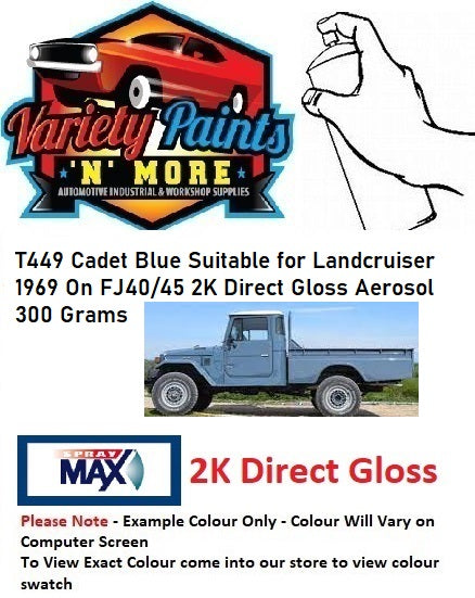 T449 Cadet Blue Suitable for Landcruiser 1969 On FJ40/45 2K Direct Gloss Aerosol 300 Grams