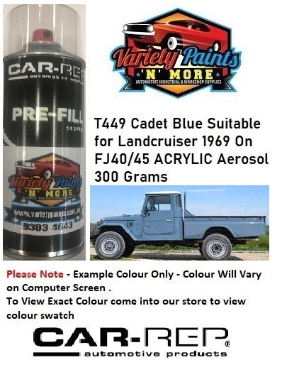 T449 Cadet Blue Suitable for Landcruiser 1969 On FJ40/45 ACRYLIC Aerosol 300 Grams