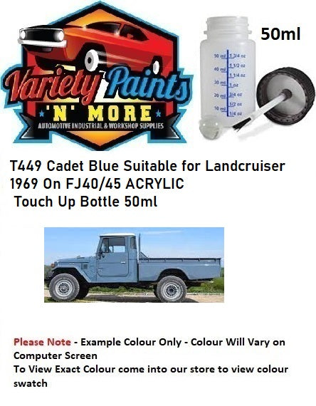 T449 Cadet Blue Suitable for Landcruiser 1969 On FJ40/45 ACRYLIC Touch Up Bottle 50ml
