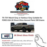 T9-7511 Marsh Grey or Harbour Grey Suitable for FORD USA 2K Direct Gloss Aerosol Paint 300 Grams