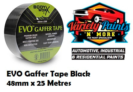 EVO Gaffer Tape Black 48mm x 25 Metres