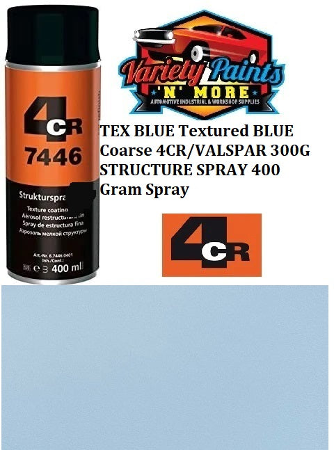 TEX BLUE Textured BLUE Coarse 4CR/VALSPAR 300G STRUCTURE SPRAY 400 Gram Spray