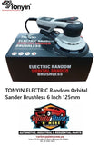 TONYIN ELECTRIC Random Orbital Sander Brushless 6 Inch 125mm