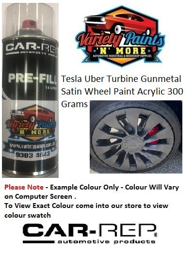 Tesla Uber Turbine Gunmetal Satin MODEL Y 21" Wheel Paint Acrylic 300 Grams (BLUER)