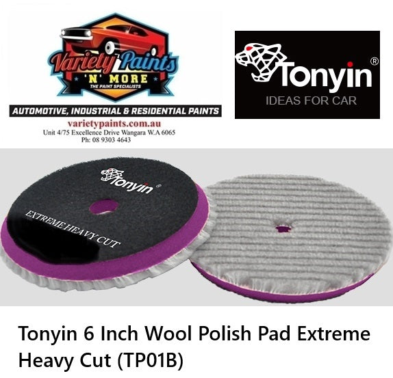 Tonyin 6 Inch Wool Polish Pad Extreme Heavy Cut (TP01B)