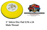 3" Velcro Disc Pad 5/16 x 24 Male Thread