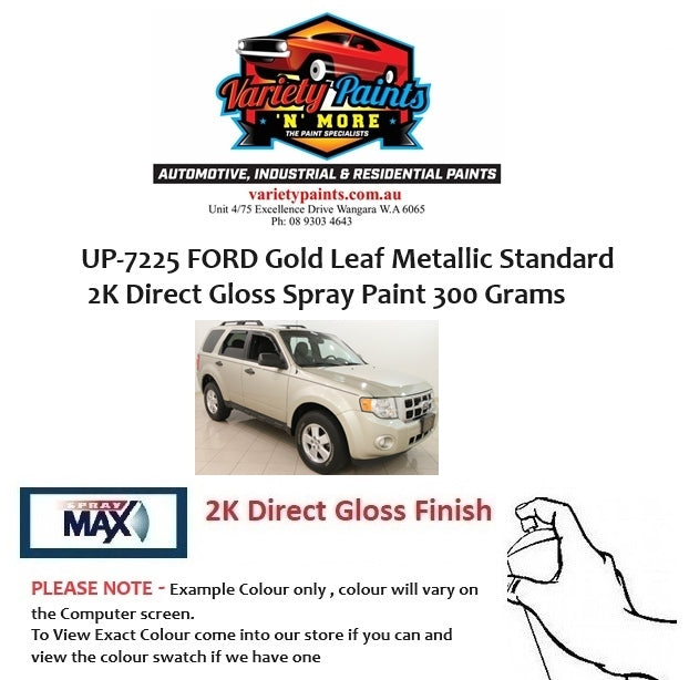 UP-7225 FORD Gold Leaf Metallic Standard 2K Direct Gloss Spray Paint 300 Grams