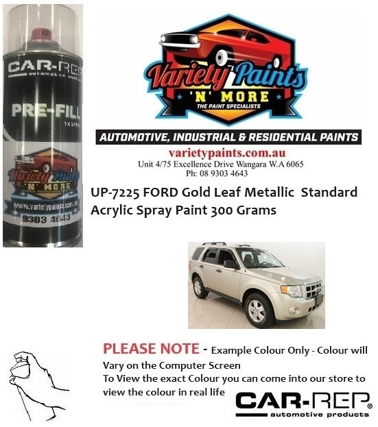 UP-7225 FORD Gold Leaf Metallic  Standard Acrylic Spray Paint 300 Grams