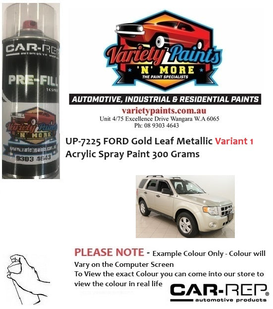 UP-7225 FORD Gold Leaf Metallic VARIANT 1 (Greener) Acrylic Spray Paint 300 Grams