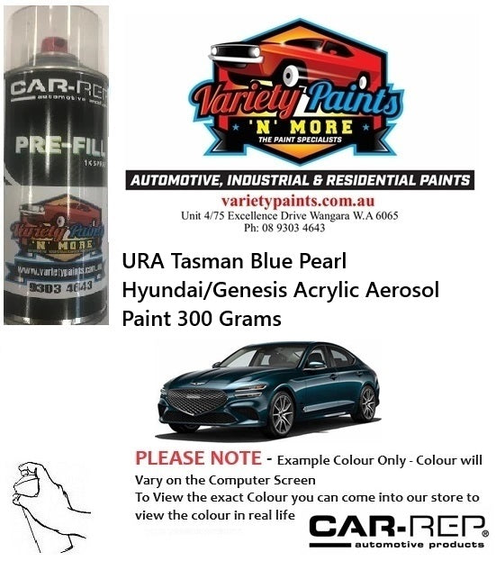 URA Tasman Blue Pearl Hyundai/Genesis Acrylic Aerosol Paint 300 Grams
