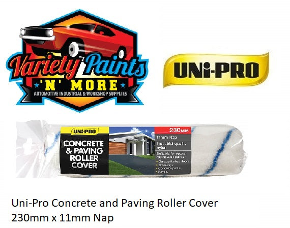 Unipro Concrete & Paving Roller Cover 230mm 11mm Nap