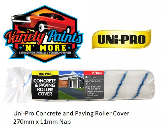 Uni-Pro Concrete and Paving Roller Cover 270mm x 11mm Nap