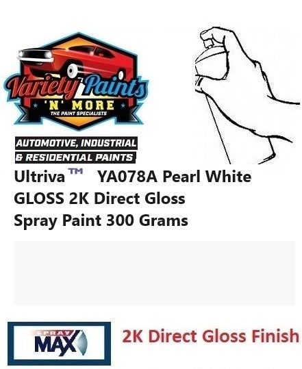 Ultriva™  YA078A Pearl White GLOSS 2K Direct Gloss Spray Paint 300g
