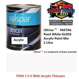 Ultriva™  YA078A Pearl White GLOSS Acrylic Paint Mix 303 2 Litre