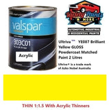 Ultriva™  YE087 Brilliant Yellow GLOSS Powdercoat Matched Paint 2 Litres