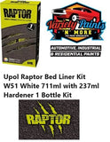 Upol Raptor Bed Liner Kit W51 White 711ml with 237ml Hardener