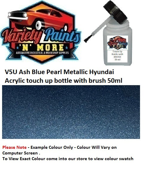 V5U Ash Blue Pearl Metallic Hyundai Acrylic Touch up bottle with brush 50ml