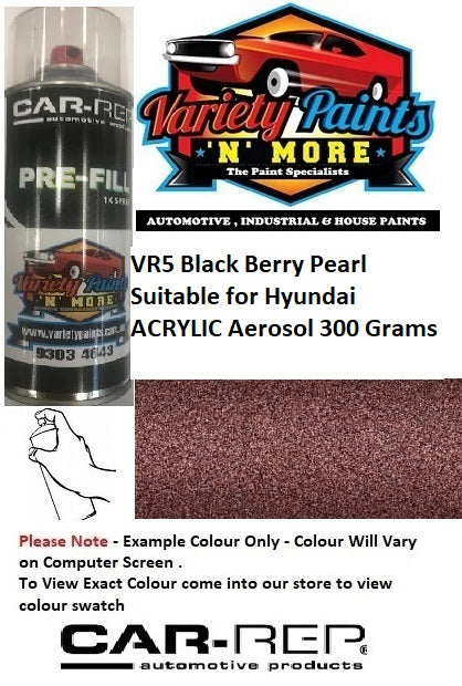 VR5 Black Berry Pearl Suitable for Hyundai ACRYLIC Aerosol 300 Grams