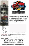 VTWHT Violetone White SATIN Powdercoat Spray Paint 300g PC614 S5147  