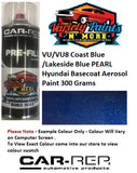 VU/VU8 Coast Blue /Lakeside Blue PEARL Hyundai Basecoat Aerosol Paint 300 Grams