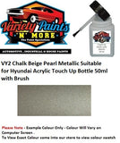 VY2 Chalk Beige Pearl Metallic Suitable for Hyundai Acrylic Touch Up Bottle 50ml with Brush