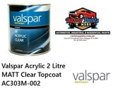 Valspar Acrylic 2 Litre MATT Clear Topcoat AC303M-002