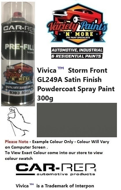 Vivica™ Storm Front GL249A SATIN Finish Powdercoat Spray Paint 300g 1IS 39A