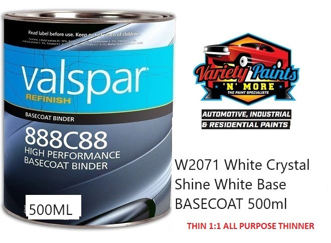 W2071 White Crystal Shine White Base BASECOAT 500ml STEP 1