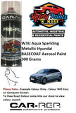 W3U Aqua Sparkling Metallic Hyundai BASECOAT Aerosol Paint 300 Grams 