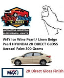 W4Y Ice Wine Pearl / Linen Beige Pearl HYUNDAI 2K DIRECT GLOSS Aerosol Paint 300 Grams
