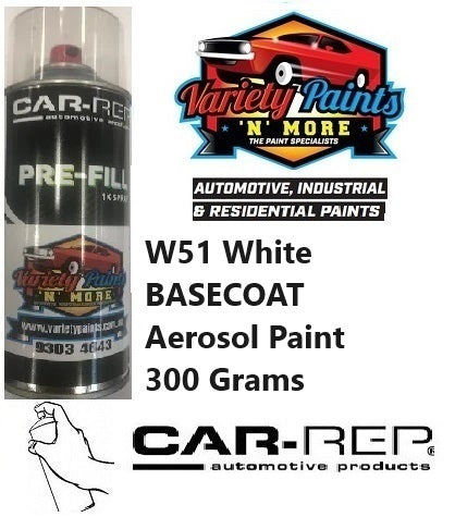 W51 White BASECOAT Aerosol Paint 300 Grams 2IS 59A
