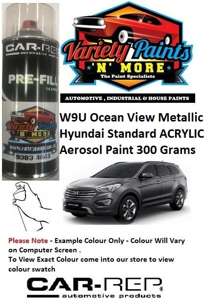 W9U Ocean View Metallic Hyundai Standard ACRYLIC Aerosol Paint 300 Grams