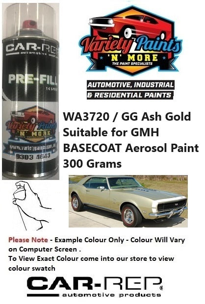 WA3720 / GG Ash Gold Suitable for GMH ACRYLIC Aerosol Paint 300 Grams