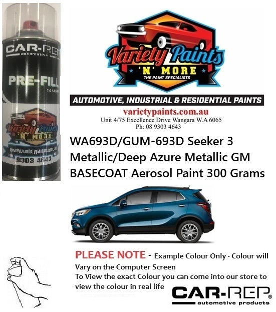 WA693D/GUM-693D Seeker 3 Metallic/Deep Azure Metallic GM BASECOAT Aerosol Paint 300 Grams