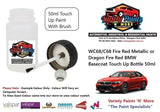 WC68/C68 Fire Red Metallic or Dragon Fire Red BMW Basecoat Touch Up Bottle 50ml