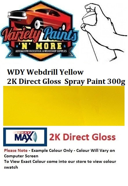 WDY Webdrill Yellow 2K Direct Gloss  Spray Paint 300g