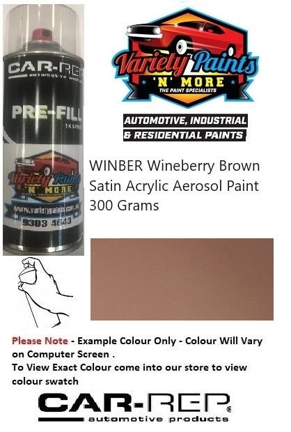 WINBBR Wineberry Brown Satin Acrylic Aerosol Paint 300 Grams