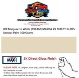 WR Margurette White (CREAM) MAZDA 2K DIRECT GLOSS Aerosol Paint 300 Grams 2IS
