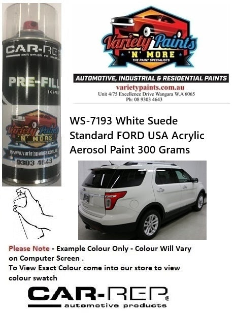 WS-7193 White Suede Standard FORD USA ACRYLIC Aerosol Paint 300 Grams
