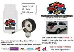 WS-7193 White Suede VARIANT 1 (Redder) FORD USA Acrylic Touch Up Bottle 50ml with Brush