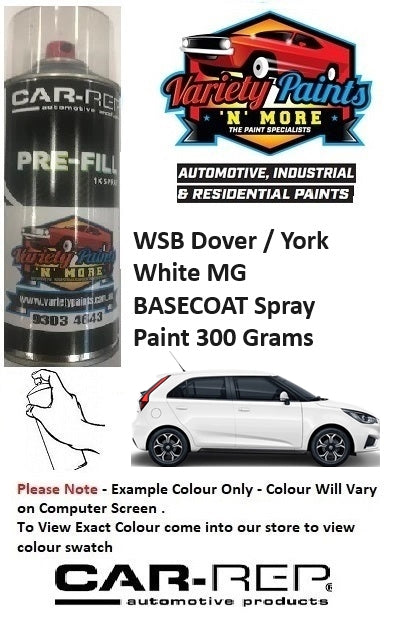 WSB Dover / York White MG BASECOAT Spray Paint 300 Grams