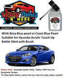 WU6 Ibiza Blue pearl or Coast Blue Pearl Suitable for Hyundai Acrylic Touch Up Bottle 50ml with Brush